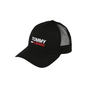 Tommy Jeans Kšiltovka  černá / bílá / červená