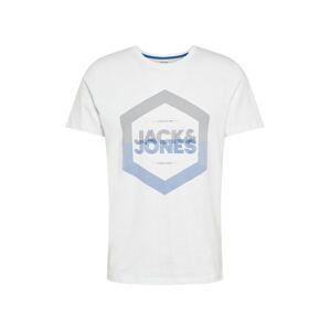JACK & JONES Tričko  modrá / černá / bílá