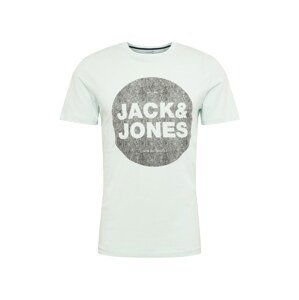 JACK & JONES Tričko  světlemodrá / černá džínovina