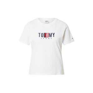Tommy Jeans Tričko  offwhite / tmavě modrá / červená