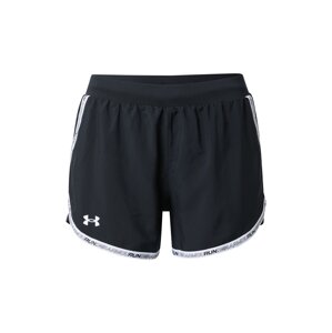 UNDER ARMOUR Sportovní kalhoty 'Fly By 2.0'  černá / bílá