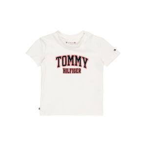 TOMMY HILFIGER Tričko  melounová / černá / bílá