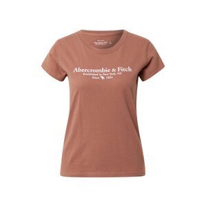 Abercrombie & Fitch Tričko  starorůžová / bílá