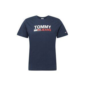 Tommy Jeans Tričko  námořnická modř / bílá / červená