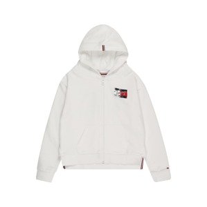 TOMMY HILFIGER Mikina s kapucí  bílá / červená / námořnická modř