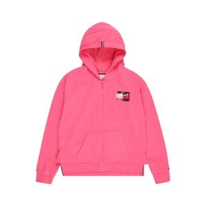 TOMMY HILFIGER Mikina s kapucí  pink / marine modrá / červená / bílá