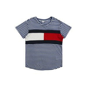 TOMMY HILFIGER Tričko  bílá / noční modrá / ohnivá červená / marine modrá