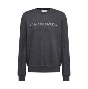 Calvin Klein Mikina  tmavě šedá / světle šedá