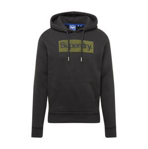 Superdry Mikina  černá / zelená