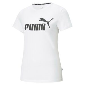 PUMA Tričko  černá / bílá