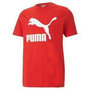 PUMA Tričko  červená / bílá