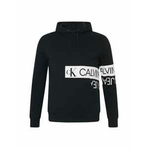 Calvin Klein Jeans Mikina  černá / bílá