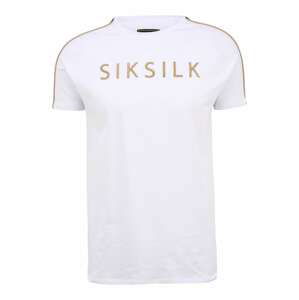 SikSilk Tričko  bílá / zlatá / černá