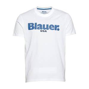 Blauer.USA Tričko 'MANICA CORTA'  bílá / modrá