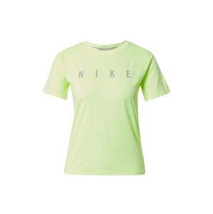 NIKE Funkční tričko 'Miler'  svítivě zelená / stříbrná