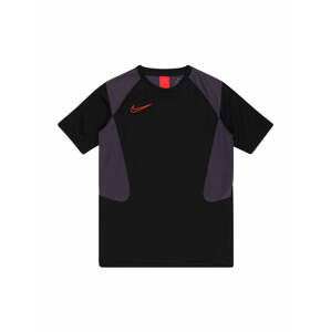 NIKE Funkční tričko 'Academy'  černá / světle červená / tmavě šedá