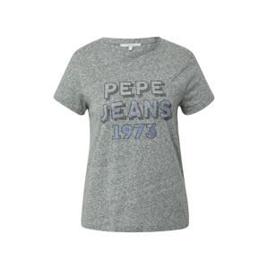 Pepe Jeans Tričko 'BIBIANA'  světlemodrá / šedý melír / černá