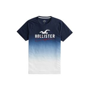 HOLLISTER Tričko  modrá / bílá / červená