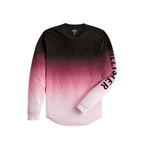 HOLLISTER Tričko  pink / černá / pudrová