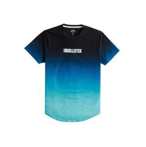 HOLLISTER Tričko  námořnická modř / modrá / aqua modrá / bílá