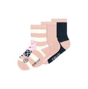 NAME IT Ponožky  světle růžová / tmavě modrá / pink / bílá