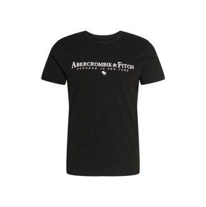 Abercrombie & Fitch Tričko  černá / bílá