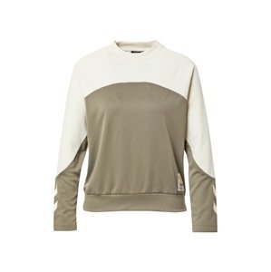 Hummel Mikina  khaki / bílá