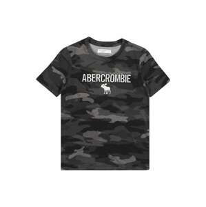 Abercrombie & Fitch Tričko  šedá / tmavě šedá / bílá