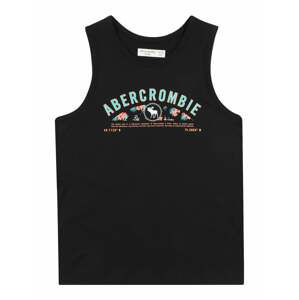 Abercrombie & Fitch Tričko  černá / mátová / lososová