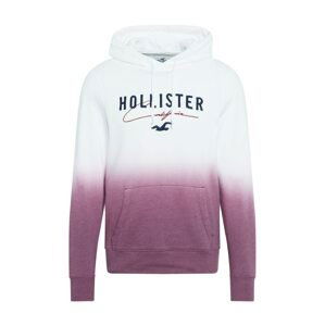 HOLLISTER Mikina  burgundská červeň / bílá / noční modrá