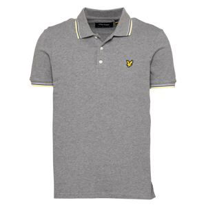 Lyle & Scott Tričko  šedá / světle žlutá / bílá / marine modrá