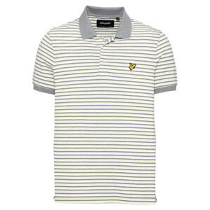 Lyle & Scott Tričko  šedý melír / světle žlutá / bílá