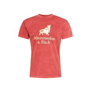 Abercrombie & Fitch Tričko  červená / pastelově žlutá