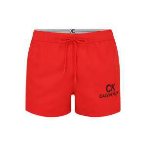 Calvin Klein Swimwear Plavecké šortky  červená / černá / bílá