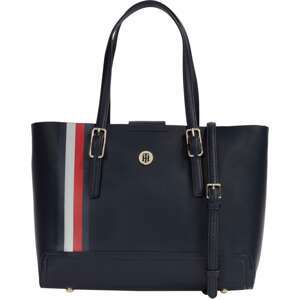 TOMMY HILFIGER Shopper 'Honey Med'  bílá / červená / námořnická modř / zlatá