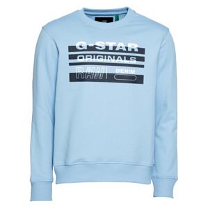 G-Star RAW Mikina  světlemodrá / námořnická modř / bílá