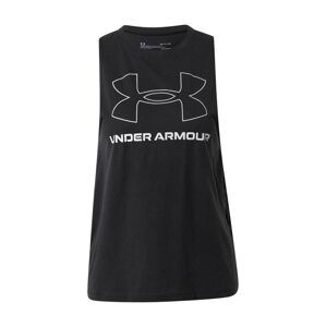 UNDER ARMOUR Sportovní top  černá / bílá