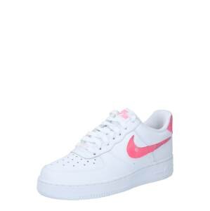 Nike Sportswear Tenisky 'Air Force 1'  bílá / svítivě růžová