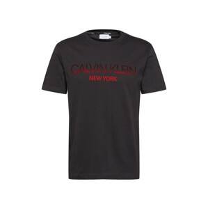 Calvin Klein Tričko  černá / červená