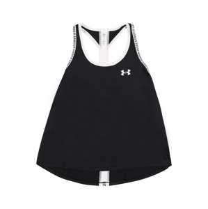 UNDER ARMOUR Sportovní top 'Knockout'  černá / bílá