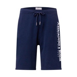 Abercrombie & Fitch Kalhoty  námořnická modř / bílá