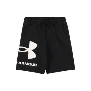 UNDER ARMOUR Sportovní kalhoty  černá / bílá