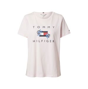 TOMMY HILFIGER Tričko  světle růžová / námořnická modř / červená