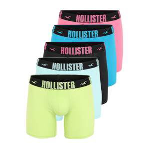 HOLLISTER Boxerky  světlemodrá / černá / pink / světle zelená / aqua modrá