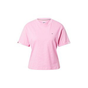 Tommy Jeans Tričko  pink / bílá / modrá / červená