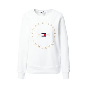 TOMMY HILFIGER Mikina  bílá / zlatá / marine modrá / červená