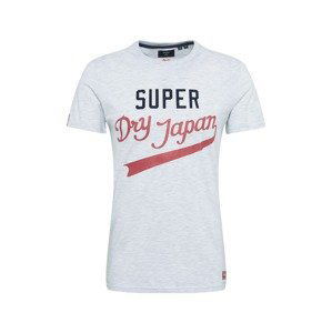 Superdry Tričko  světle šedá / pastelově červená / černá