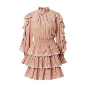 River Island Kleid 'MELANIE'  cappuccino / bílá