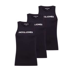 JACK & JONES Tričko  černá / bílá