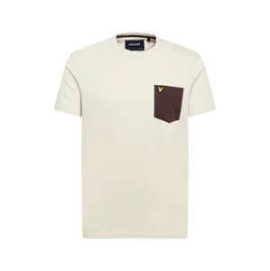 Lyle & Scott Tričko 'Contrast Pocket'  béžová / khaki